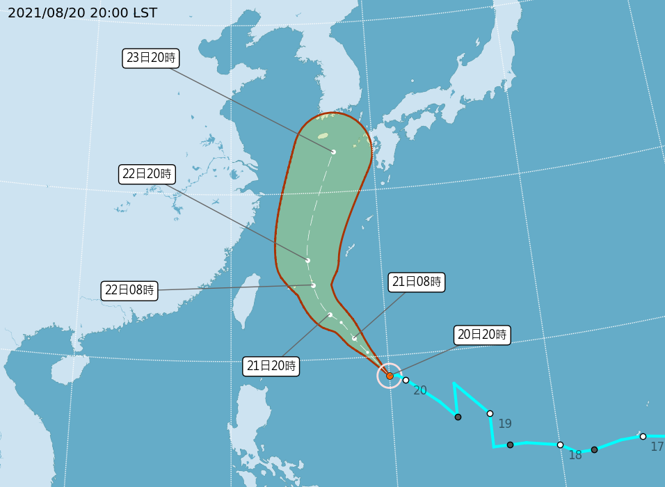 輕度颱風奧麥斯生成 22日最靠近台灣
