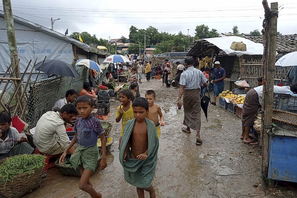 種族滅絕四週年 洛興雅兒童難民營中示威