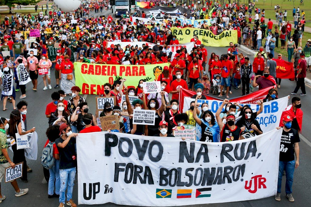 巴西全國各地上演示威 要求波索納洛下台