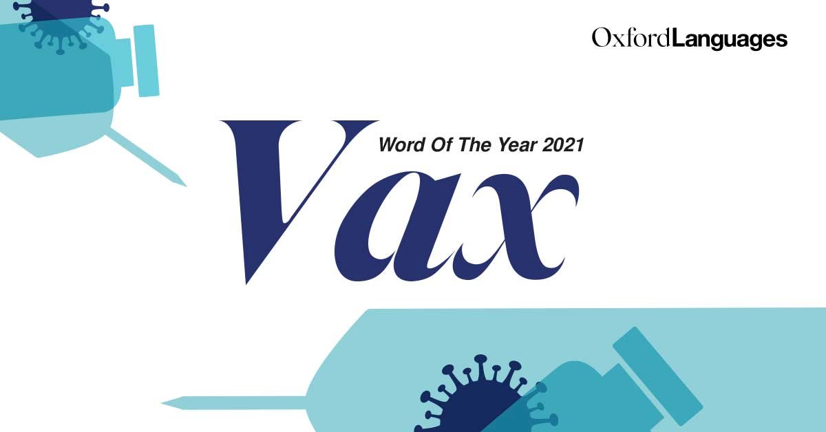 疫情流行下 Vax獲選牛津字典2021年度代表字