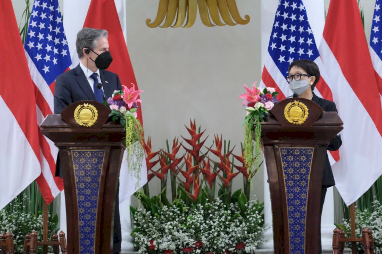 美國印尼外長雙邊會 同意建立2+2對話機制