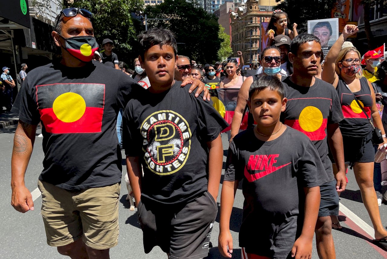 澳洲國慶日 民眾為原住民權利上街示威