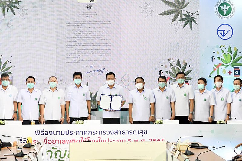 泰國公衛部長簽署公文 宣告大麻合法化