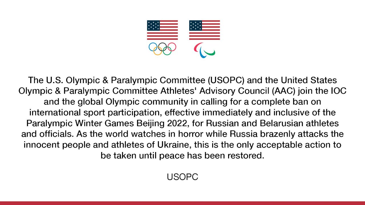 國際奧會籲禁俄國選手出賽 美國奧會力挺