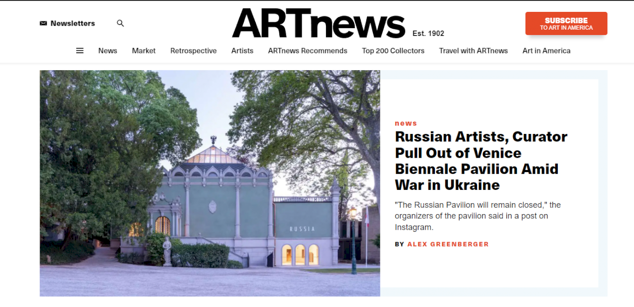 不認同俄侵略行為  俄藝術家、策展人退出威尼斯雙年展國家館