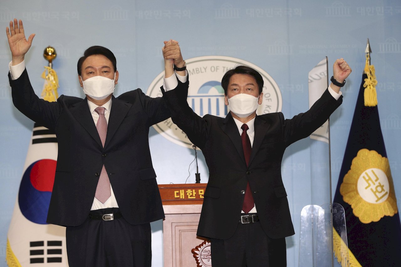 南韓總統大選震撼彈 在野黨尹錫悅安哲秀宣布整合