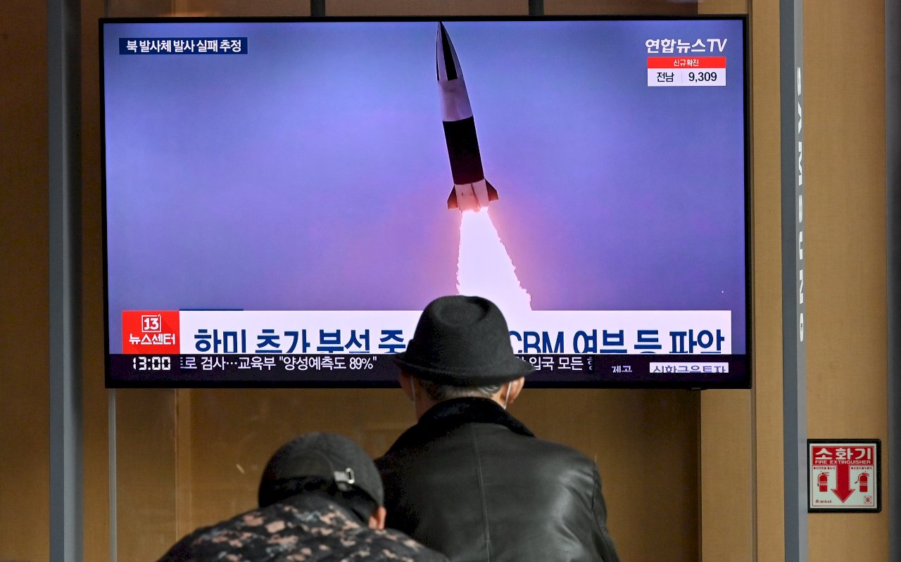 南韓軍方：北韓朝東海發射一枚不明彈道飛彈