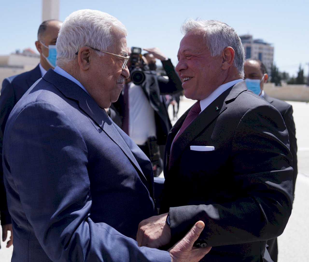 約旦國王訪約旦河西岸 會晤巴勒斯坦領袖阿巴斯