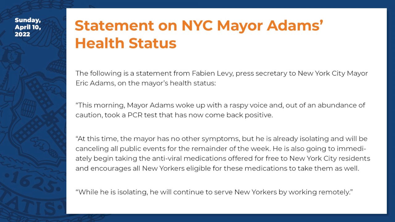 紐約市長確診 唯一症狀聲音刺耳