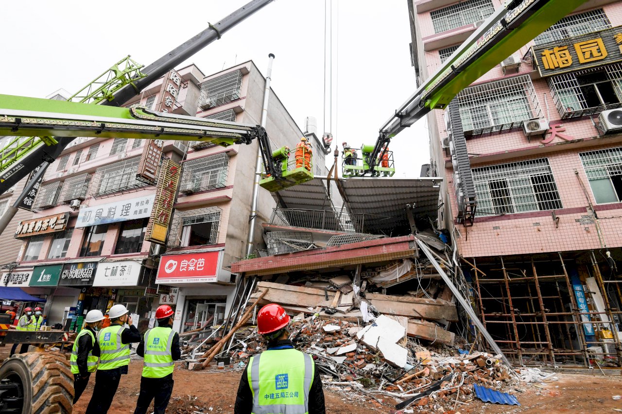 長沙樓房倒塌結束搜救  總計53死、僅10人獲救