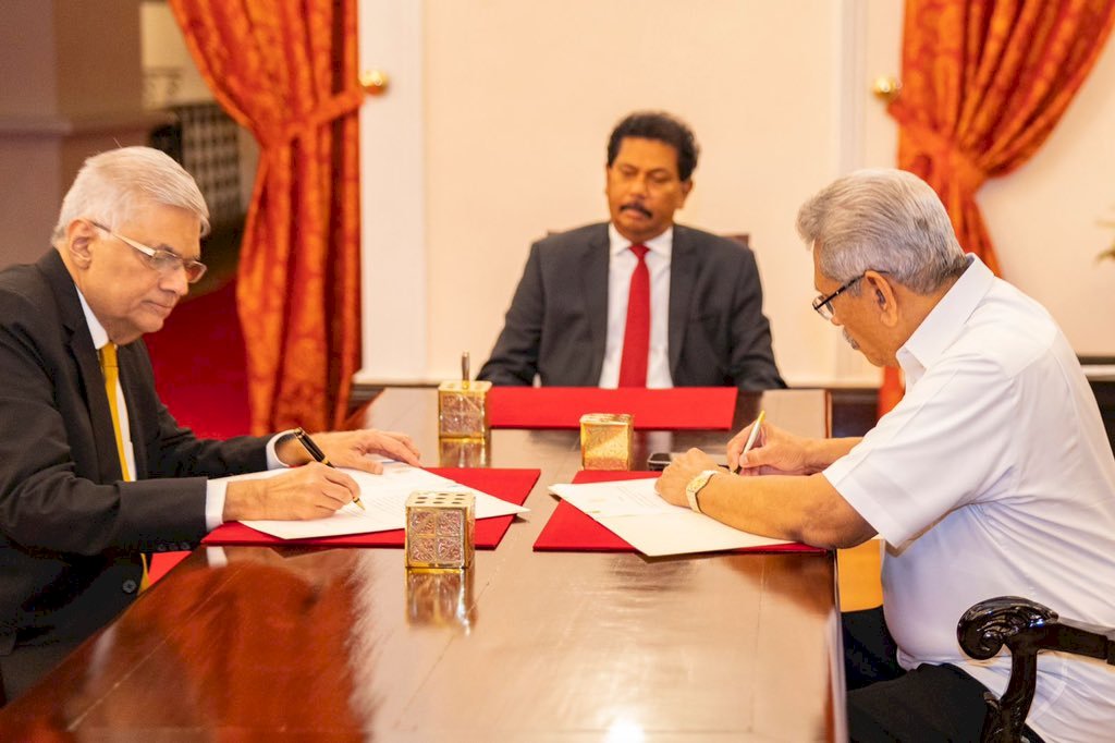 斯里蘭卡動盪不安 前總理威克瑞米辛赫回任