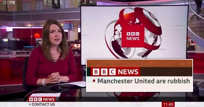 跑馬燈驚見「曼聯是垃圾」 BBC為大出包公開道歉