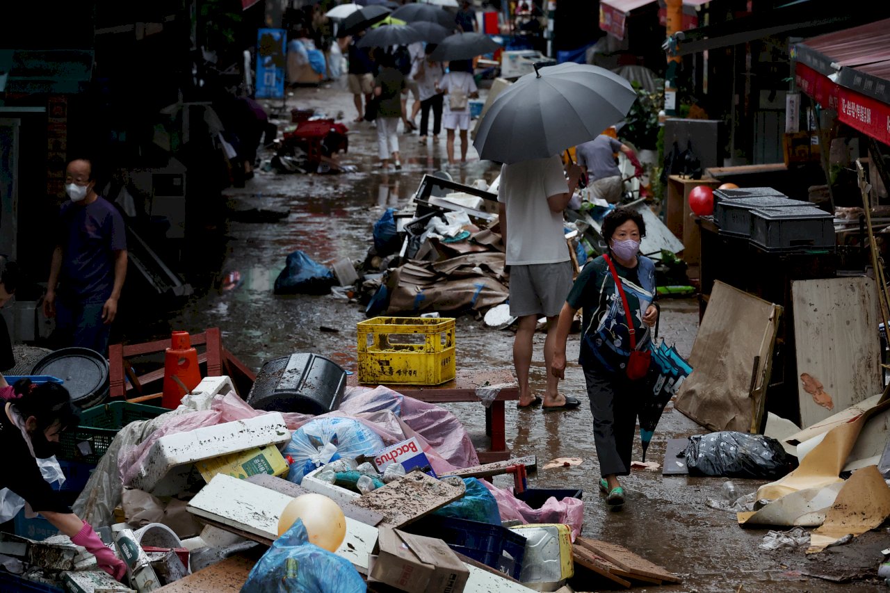 南韓暴雨至少9人喪生 總統尹錫悅致歉