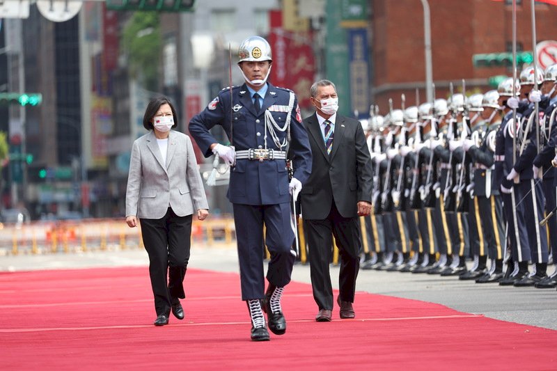 總統軍禮歡迎吐瓦魯總理拿塔諾 感謝為台仗義執言