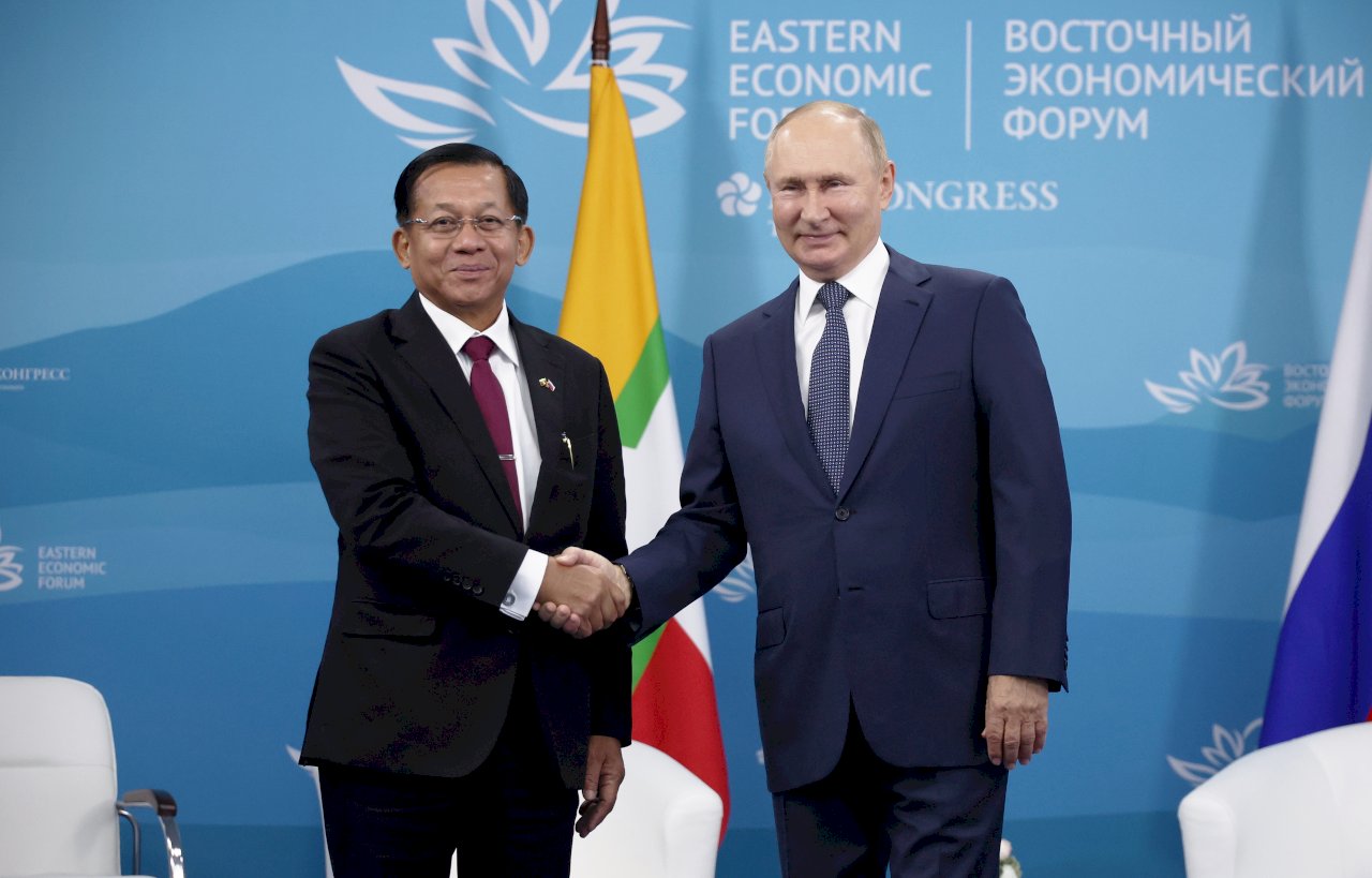 蒲亭會晤緬甸軍事領導人 讚揚兩國的積極關係