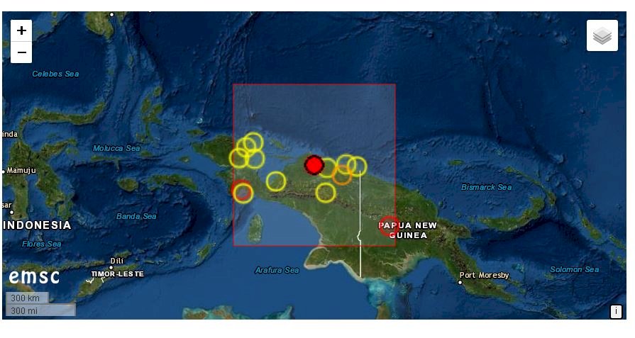 印尼巴布亞規模6.2地震 深度10公里