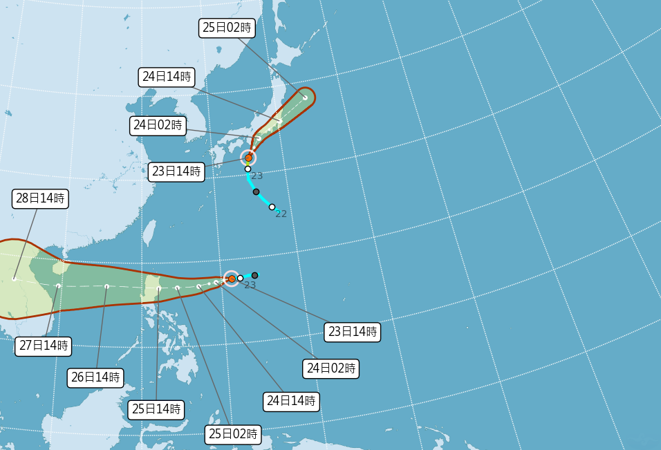 雙颱對台無影響 北部東北部週末防大雨