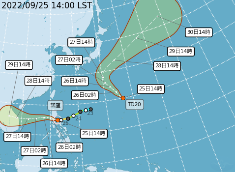 未來24小時有機會形成颱風 估對台灣無影響