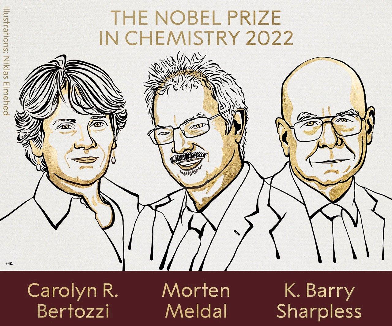 2022諾貝爾化學獎 美國與丹麥3化學家共享殊榮