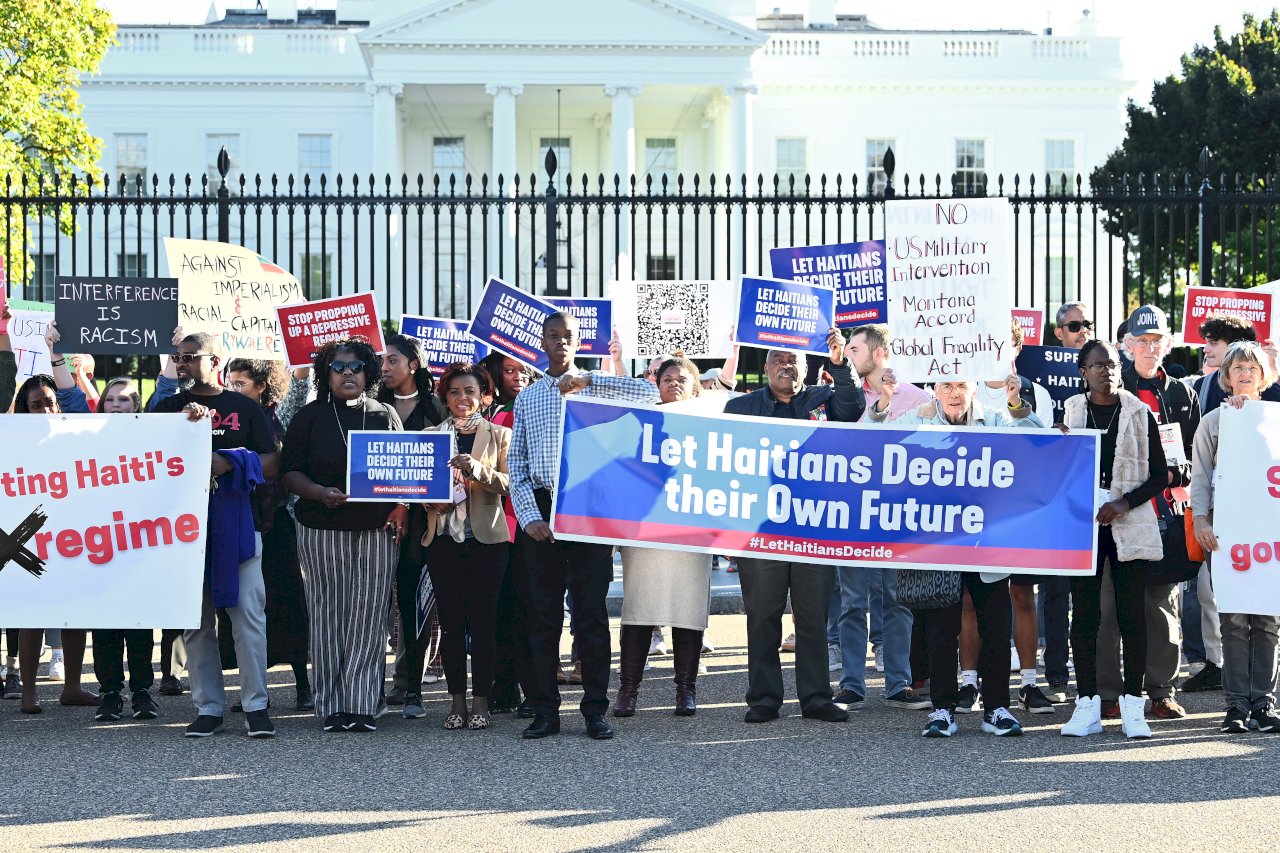 海地活動人士白宮集會 促美國停止支持總理亨利
