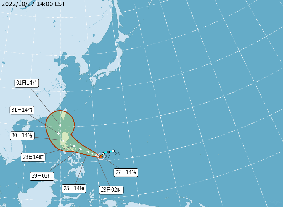 颱風奈格估30日前後北轉 不排除發布海警