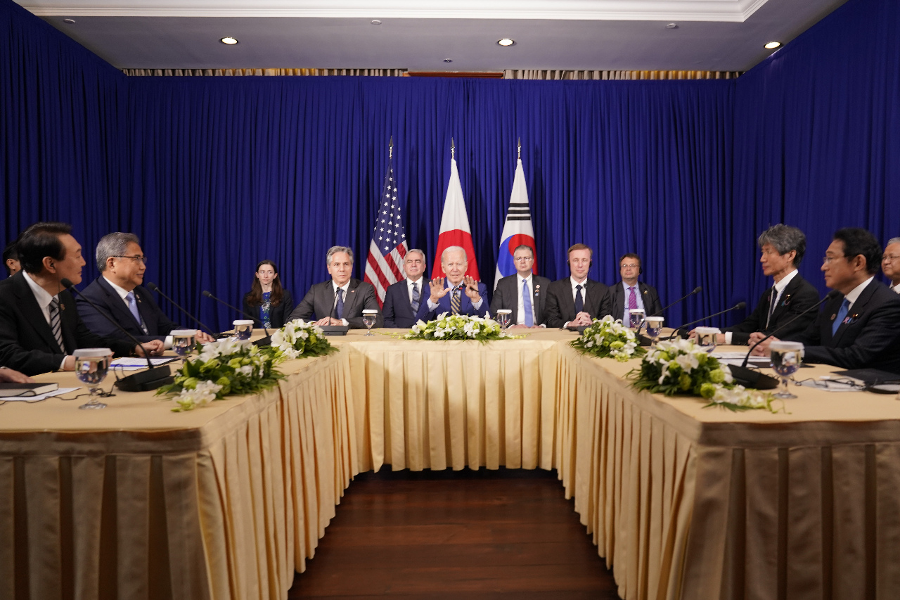 美日韓峰會共同聲明 提及北韓及台海問題