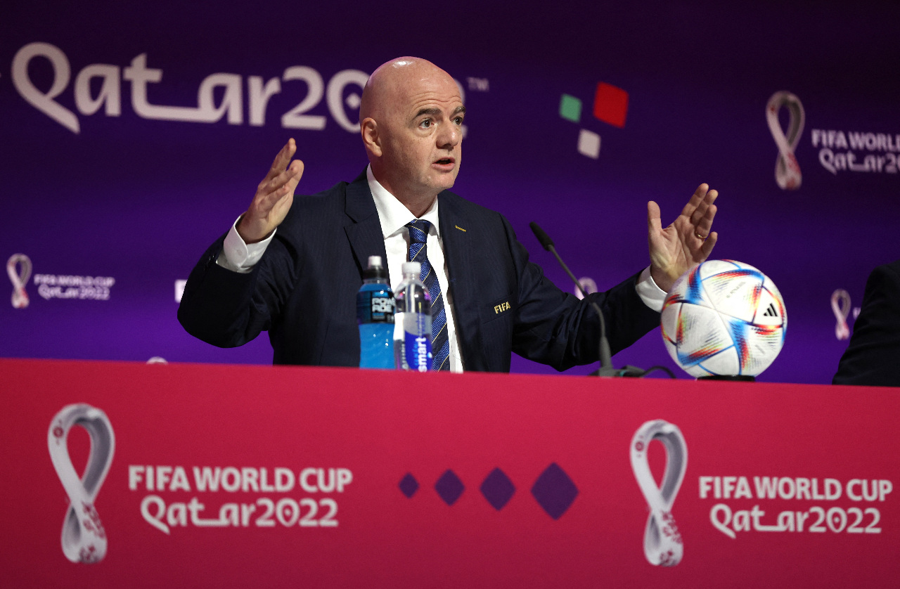 世界盃／批評卡達 國際足總主席抨擊虛偽