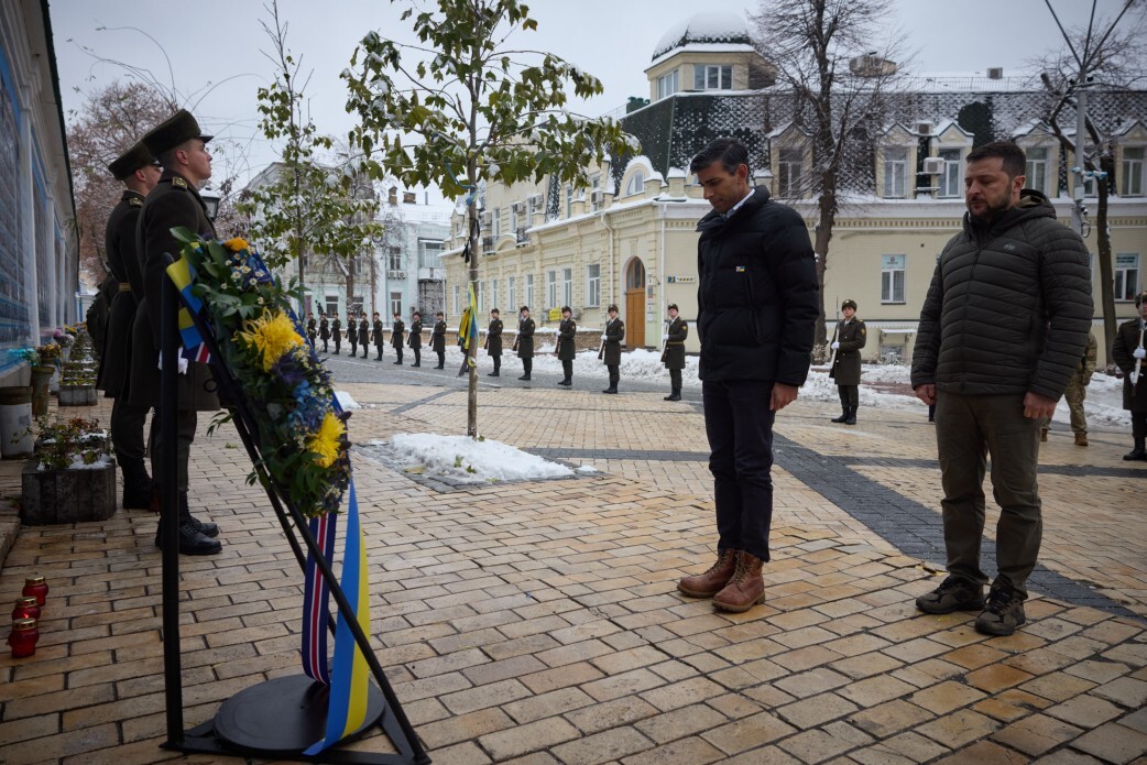 英相蘇納克首訪基輔 強調支持烏克蘭直到獲勝