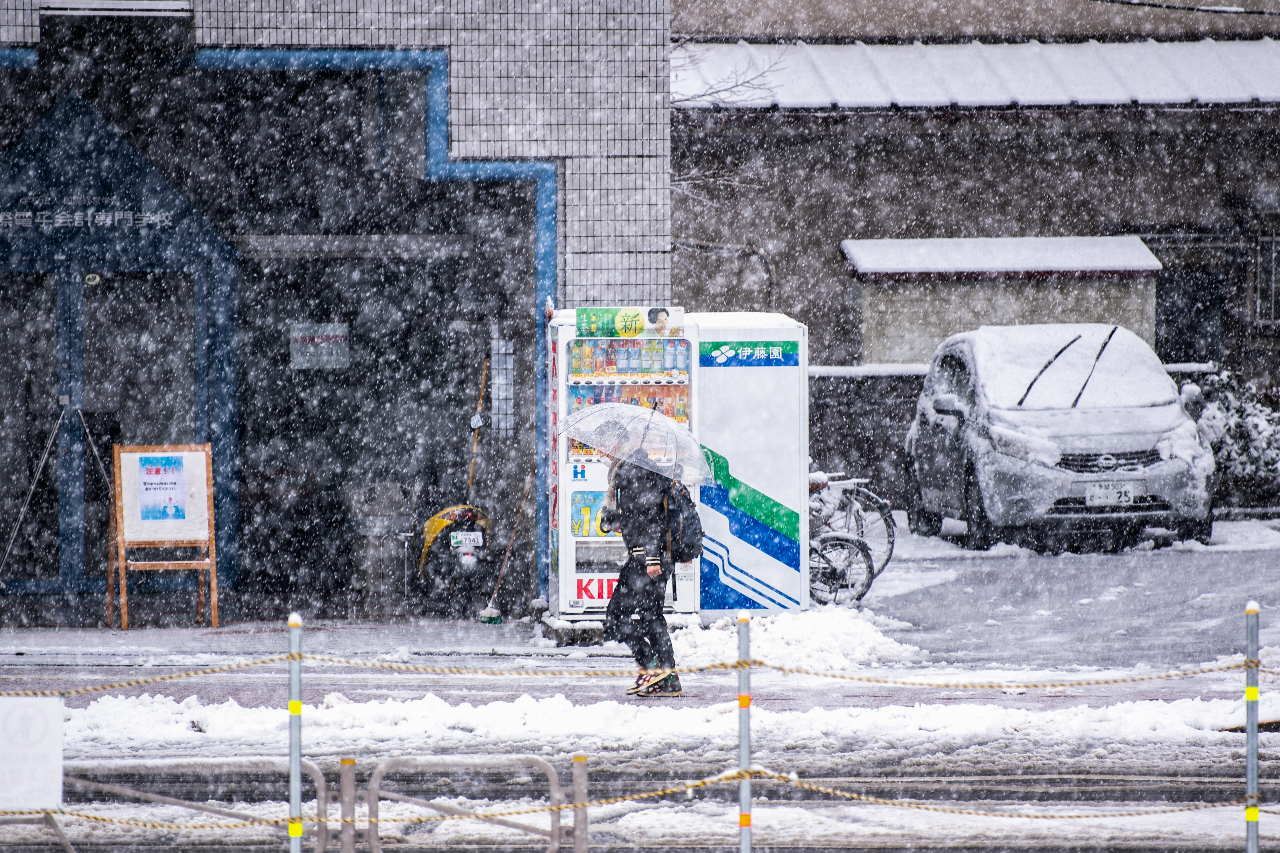 日本關東甲信降雪 氣象廳發布東京大雪警報