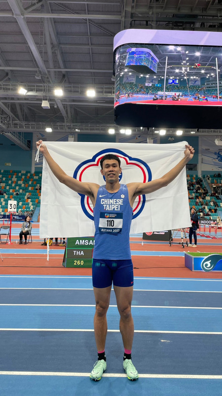 亞洲室內田徑賽 陳奎儒男子60米跨欄摘銀