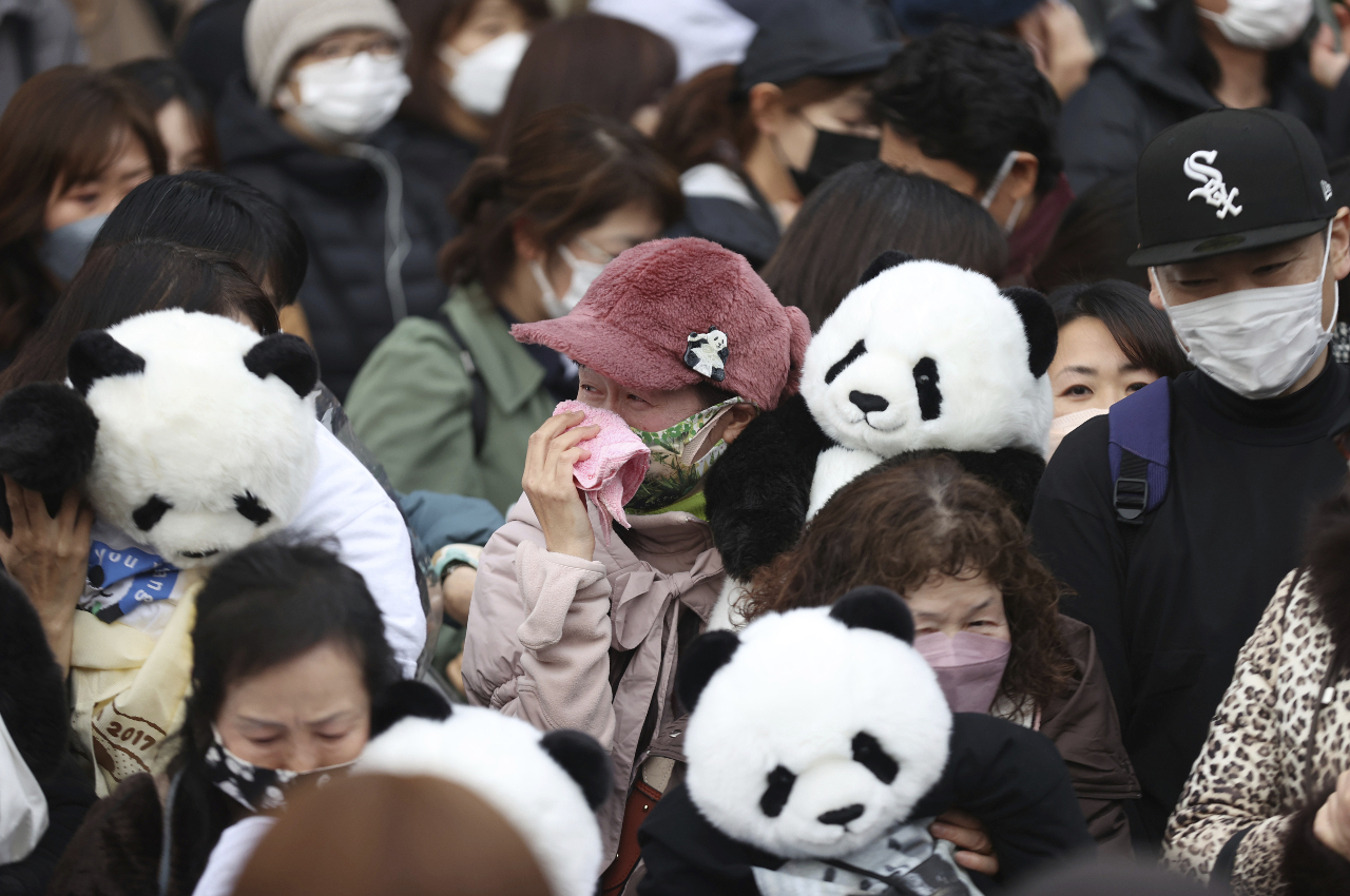 日本4頭大貓熊本週回中國 數千粉絲湧動物園淚別