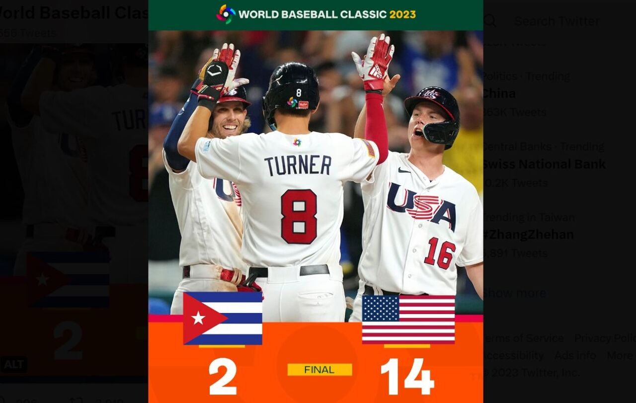世界棒球經典賽 美國痛擊古巴挺進冠軍戰