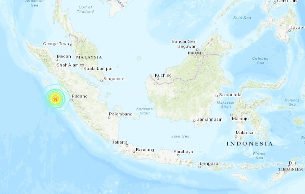 蘇門答臘規模7.3強震 引發海嘯警報