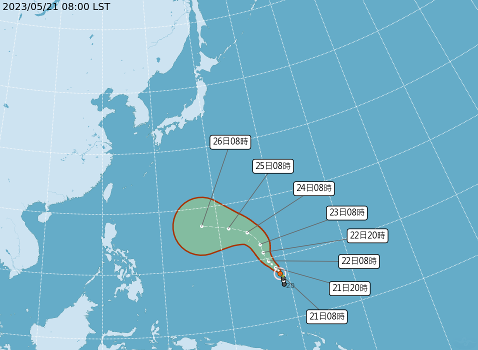 氣象局：明晚鋒面先報到 瑪娃颱風有機會達中颱上限