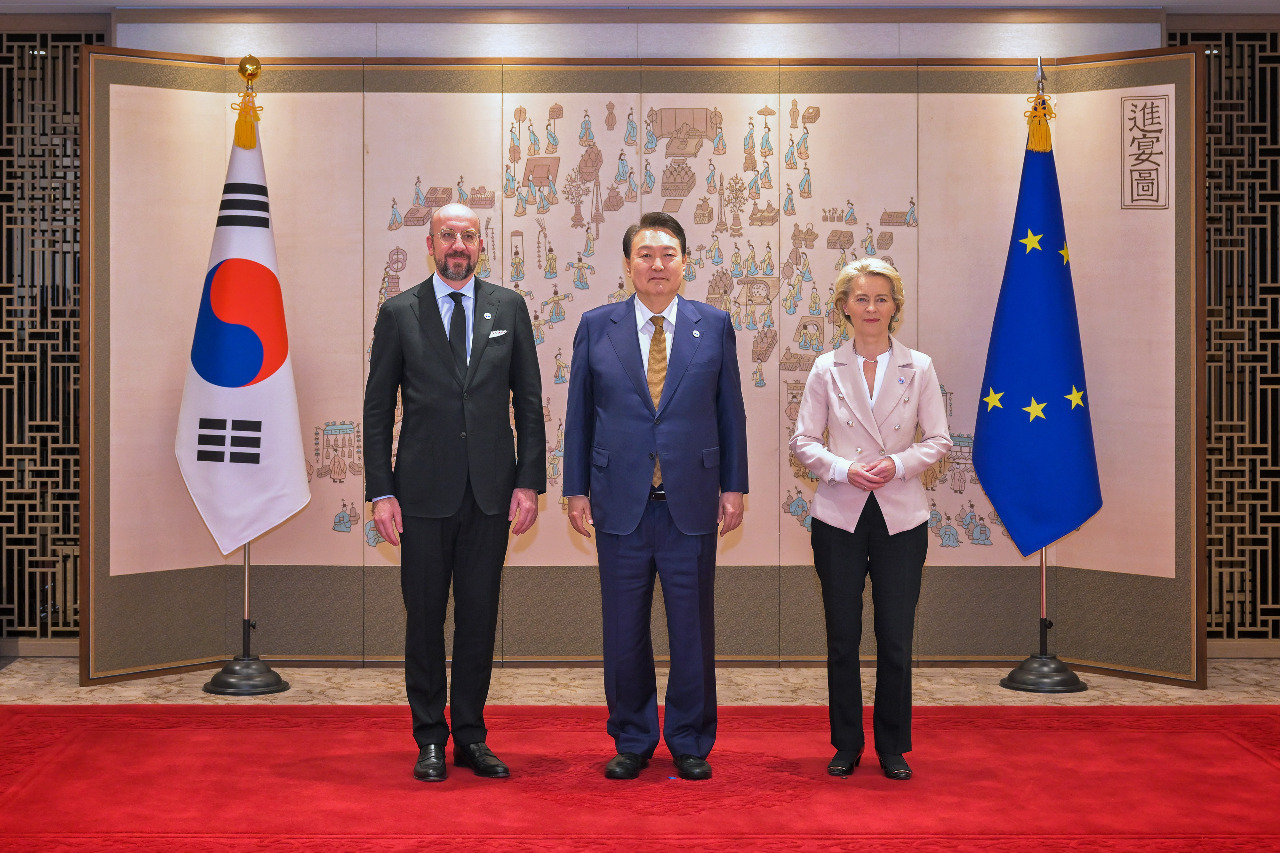尹錫悅會晤歐盟官員 強調台海和平穩定重要性