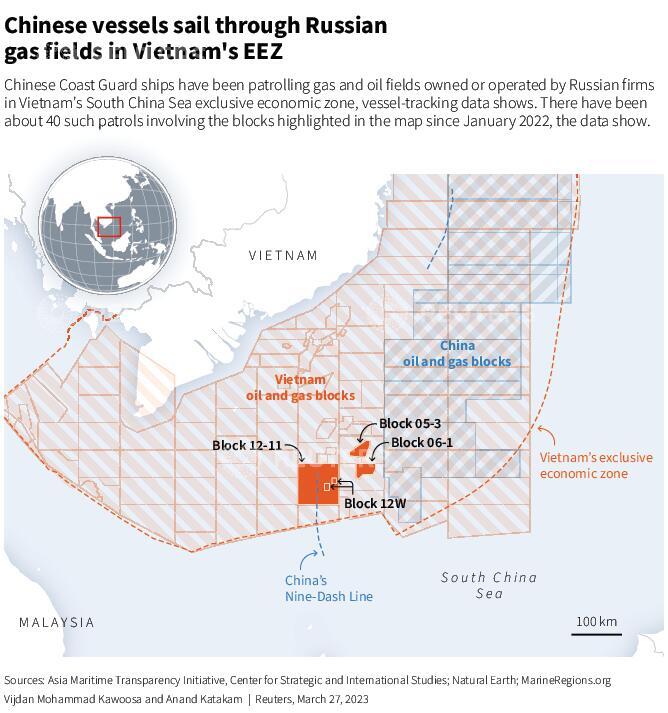 無視越南要求離開 中國船隻靠近俄經營天然氣田