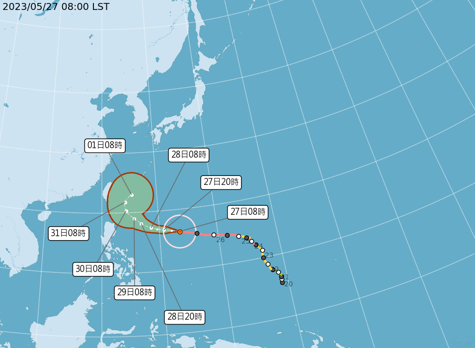 瑪娃強度已過顛峰 估近台灣時減弱為中颱