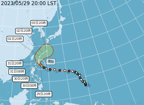 中度颱風瑪娃逼近   氣象局20：30發海上颱風警報