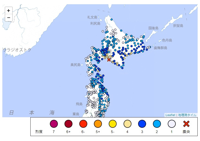 日本北海道發生規模6.2強震 無海嘯警報