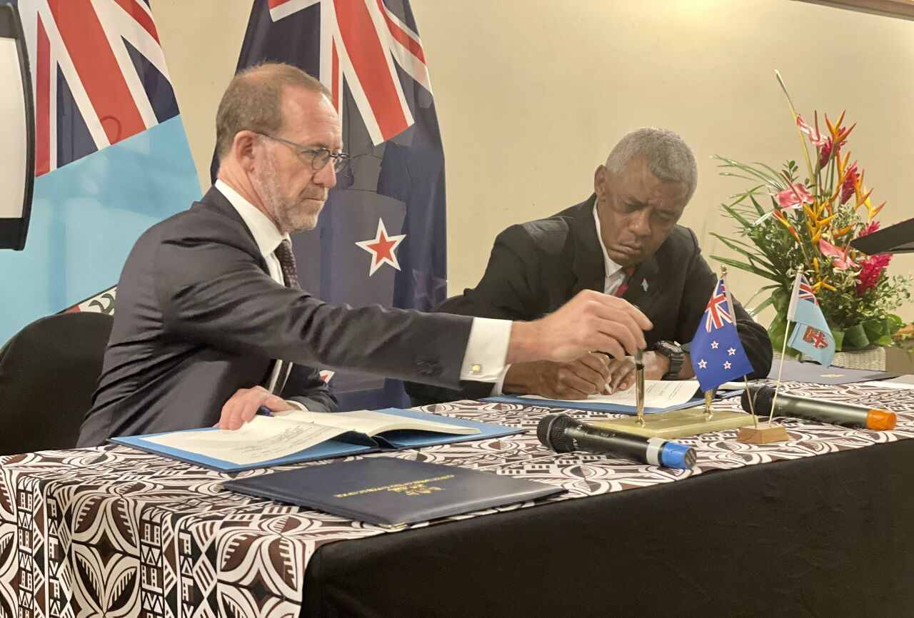 強化安全關係 紐西蘭斐濟簽國防協定