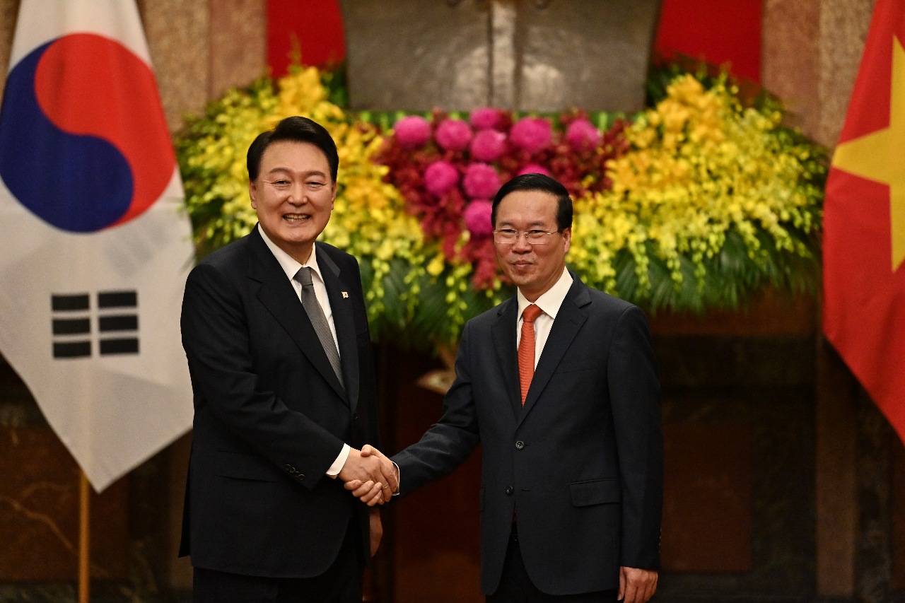 韓國總統尹錫悅訪越南 允加強海上與貿易合作