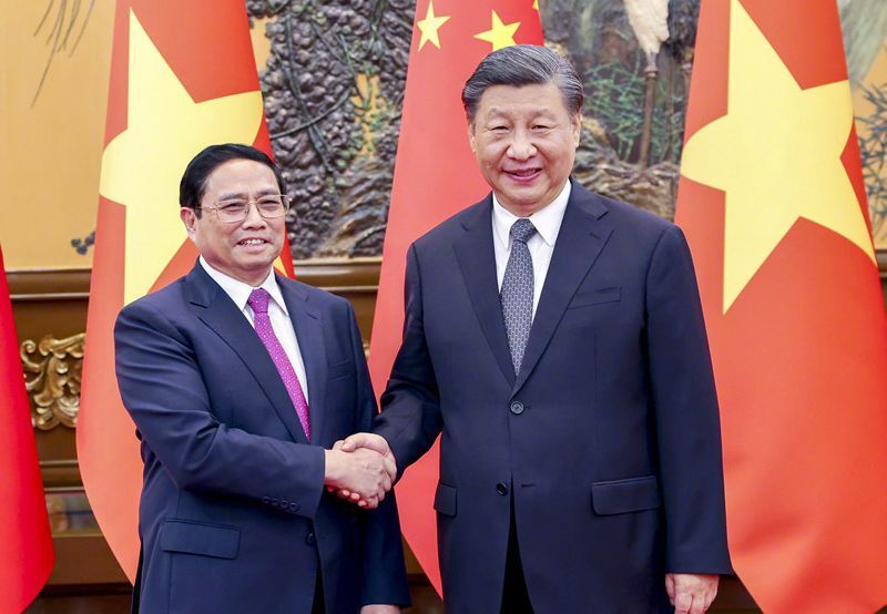 越南總理范明正會見習近平 拋發展越中高鐵議題