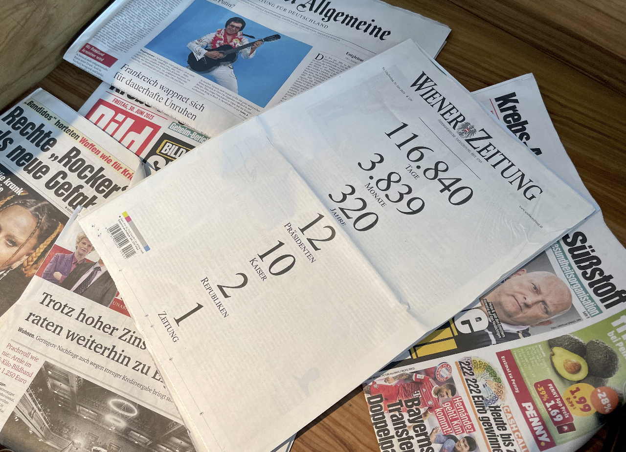 世界最古老報紙維也納日報停刊 奧地利文化界不捨