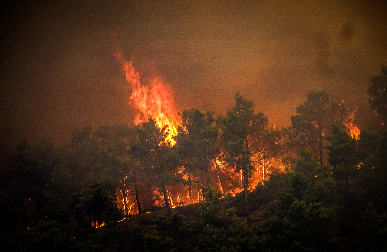 希臘觀光勝地羅得斯島野火延燒 遊客緊急撤離