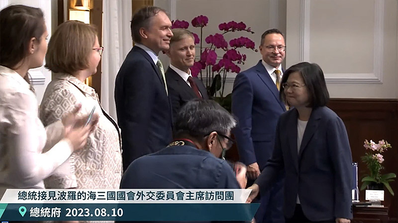 接見波海三國外委會主席 總統盼台灣加入北約3卓越中心