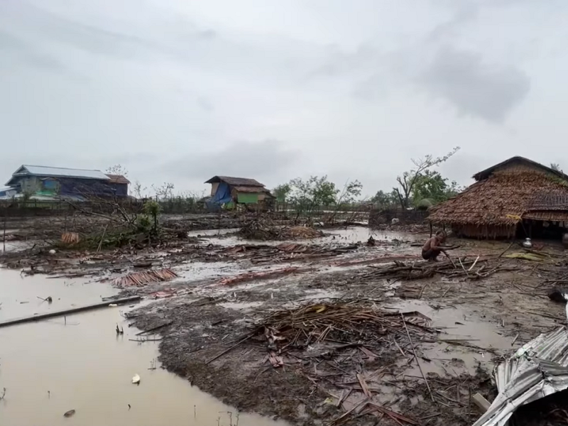 緬甸季風降雨釀災5死 4萬人撤離家園