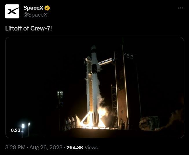 SpaceX載人火箭今升空 載4名太空人飛往太空站