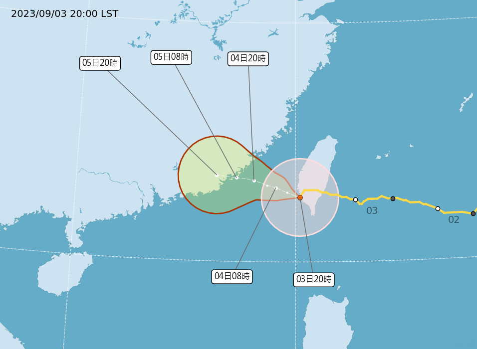 颱風海葵影響 台中以南14縣市4日停班停課