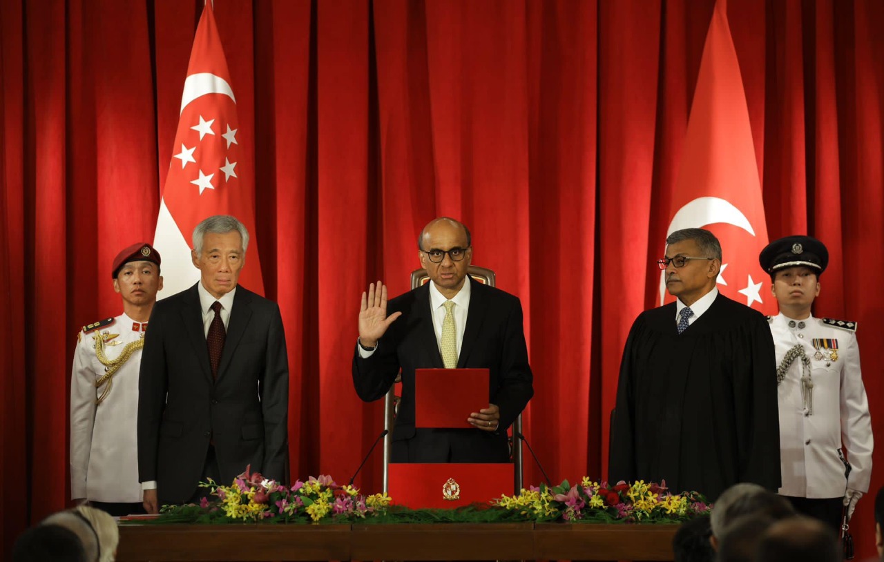 尚達曼就任新加坡總統 矢言強化多元種族政策