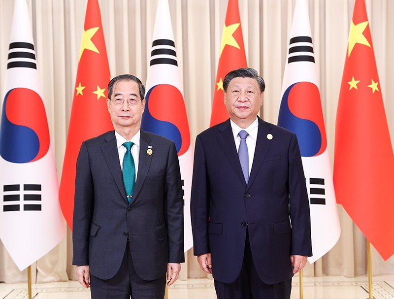 習近平會見來訪南韓總理 報導指習考慮訪南韓